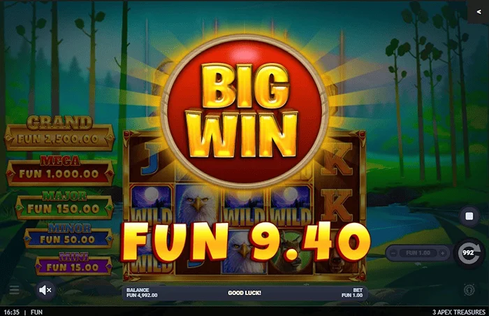 3 Apex Treasures – Großer Gewinn bei Hold & Win